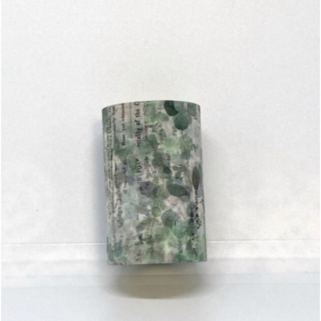 植物　グリーン　葉　ヴィンテージ　マスキングテープ　5.2cm幅 インテリア/住まい/日用品の文房具(テープ/マスキングテープ)の商品写真
