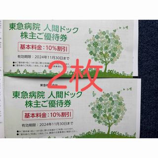 東急病院人間ドック10％割引1枚2名利用可2024.11.30期限 (その他)