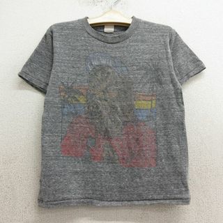 ジャンクフード(JUNK FOOD)の古着 ジャンクフード JUNK FOOD 半袖 Tシャツ キッズ ボーイズ 子供服 スターウォーズ STAR WARS チューバッカ クルーネック グレー 霜降り 24may17(シャツ/カットソー)