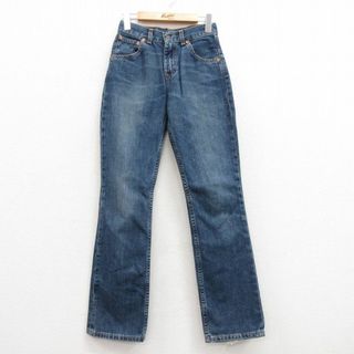 リーバイス(Levi's)の古着 リーバイス Levis 595 ジーンズ レディース コットン 紺 ネイビー デニム 24may17 中古 ボトムス ジーパン Gパン ロング パンツ(ショートパンツ)