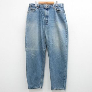 リーバイス(Levi's)のW35★古着 リーバイス Levis 560 ジーンズ メンズ 00年代 00s テーパード ヒゲ コットン 紺 ネイビー デニム 24may17 中古 ボトムス ジーパン Gパン ロング パンツ(ワークパンツ/カーゴパンツ)