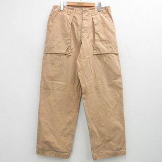 W35★古着 ギャップ GAP パンツ メンズ 00年代 00s ダック地 コットン 薄茶 ブラウン 24may17 中古 ボトムス ロング