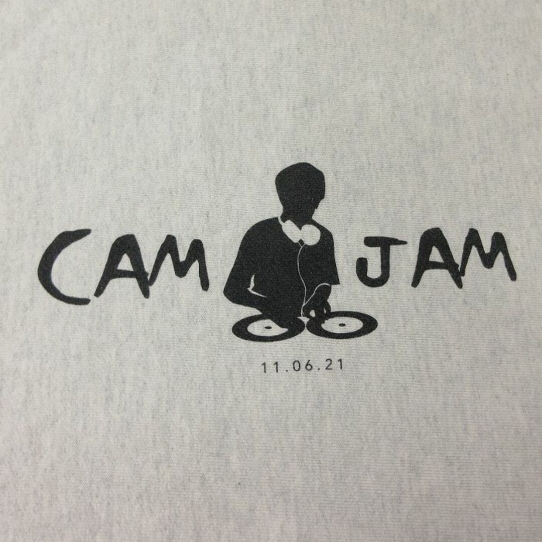 Champion(チャンピオン)のL★古着 長袖 チャンピオン Champion リバースウィーブ パーカー メンズ CAM JAM DJ 薄グレー 霜降り 【spe】 24may17 中古 スウェット スエット トレーナー トップス メンズのトップス(パーカー)の商品写真