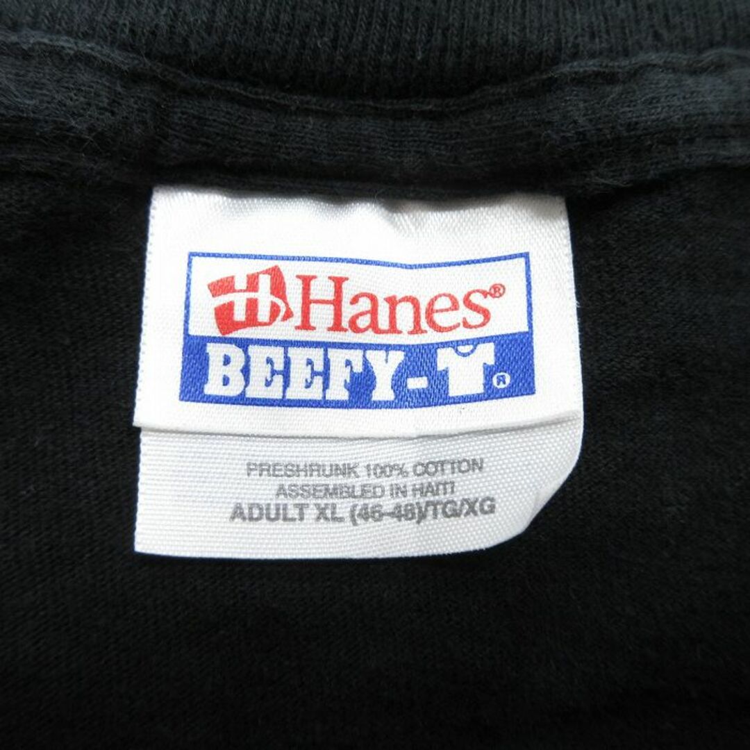 Hanes(ヘインズ)のL★古着 ヘインズ Hanes 半袖 ビンテージ Tシャツ メンズ 00年代 00s スカル バイク ハーレーダビッドソン Harley Davidson 大きいサイズ コットン クルーネック 黒 ブラック 24may17 中古 メンズのトップス(Tシャツ/カットソー(半袖/袖なし))の商品写真