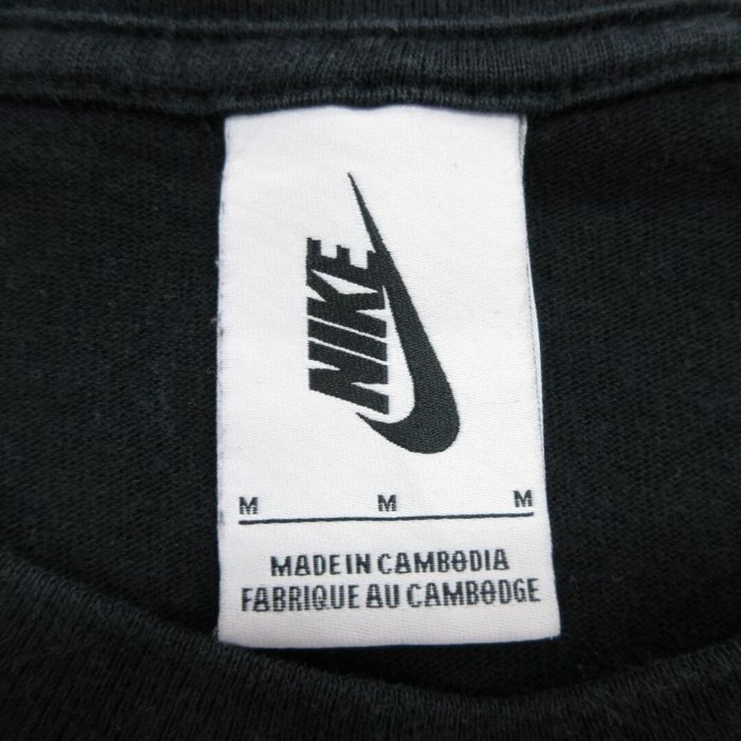 NIKE(ナイキ)のXL★古着 ナイキ NIKE 長袖 Tシャツ メンズ ビッグロゴ 大きいサイズ コットン クルーネック 黒 ブラック 24may17 中古 メンズのトップス(Tシャツ/カットソー(半袖/袖なし))の商品写真