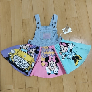 ディズニー(Disney)のしまむら　リトシー　ジャンスカ ディズニー　女の子　ジャンパースカート　100(スカート)