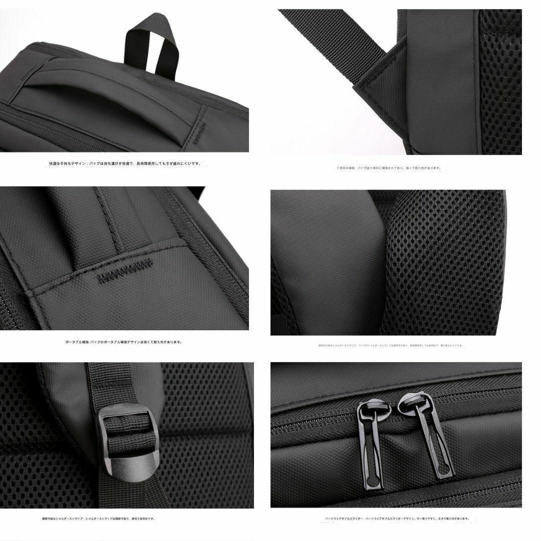ビジネス　リュック メンズ 大容量 軽量 通学 旅行 防水 A4 出張　ブラック メンズのバッグ(ビジネスバッグ)の商品写真