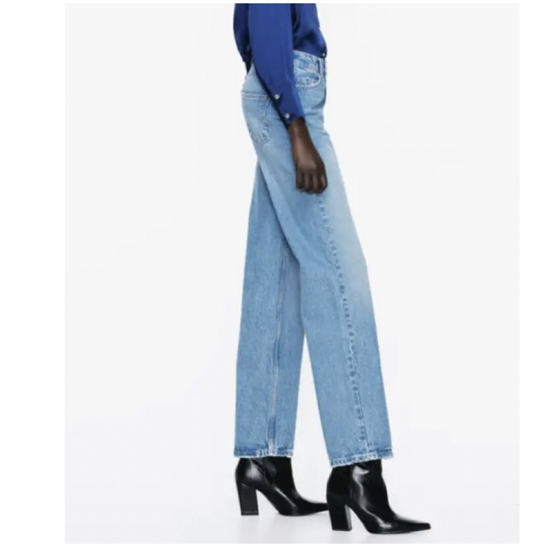 ZARA(ザラ)のお値下げZARA   ハイライズ FULL LENGTH ストレートデニムパンツ レディースのパンツ(デニム/ジーンズ)の商品写真