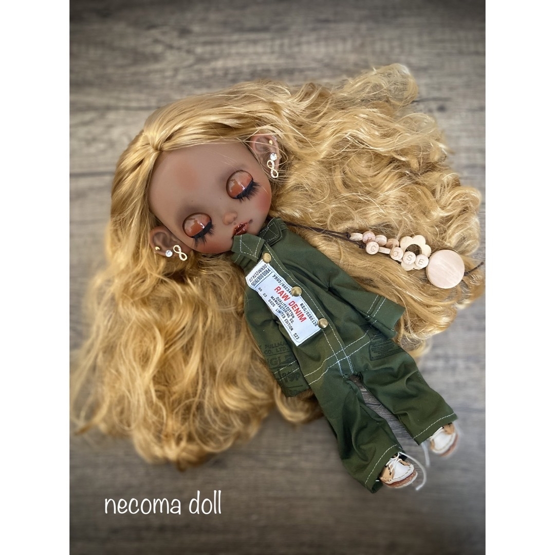 【necoma doll】ブロンドのスーパーブラックちゃん◆OFフルセット！ ハンドメイドのぬいぐるみ/人形(人形)の商品写真