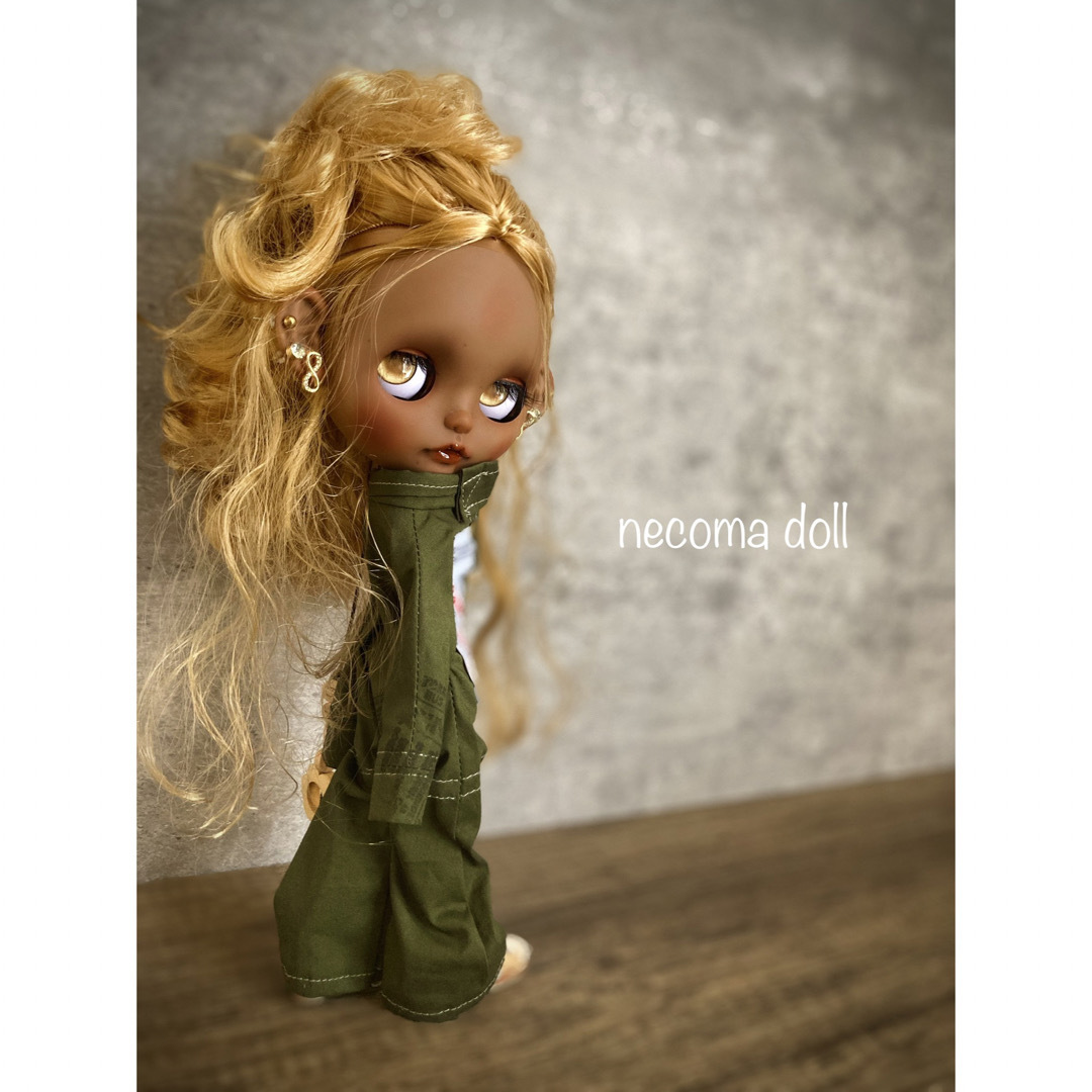 【necoma doll】ブロンドのスーパーブラックちゃん◆OFフルセット！ ハンドメイドのぬいぐるみ/人形(人形)の商品写真