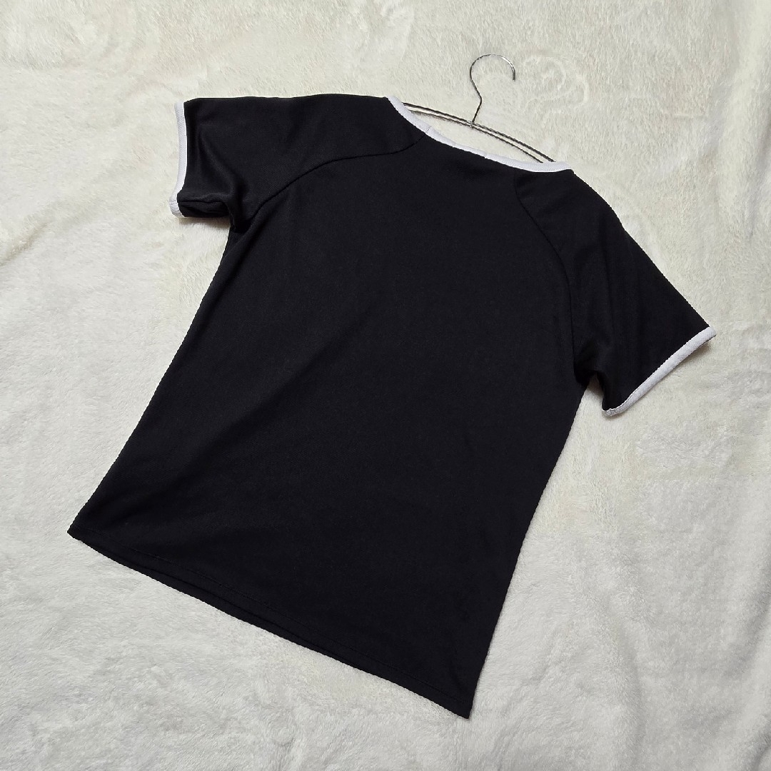 adidas(アディダス)のadidas アディダス 半袖 Tシャツ ブラック 黒 ラグラン フィットネス レディースのトップス(Tシャツ(半袖/袖なし))の商品写真