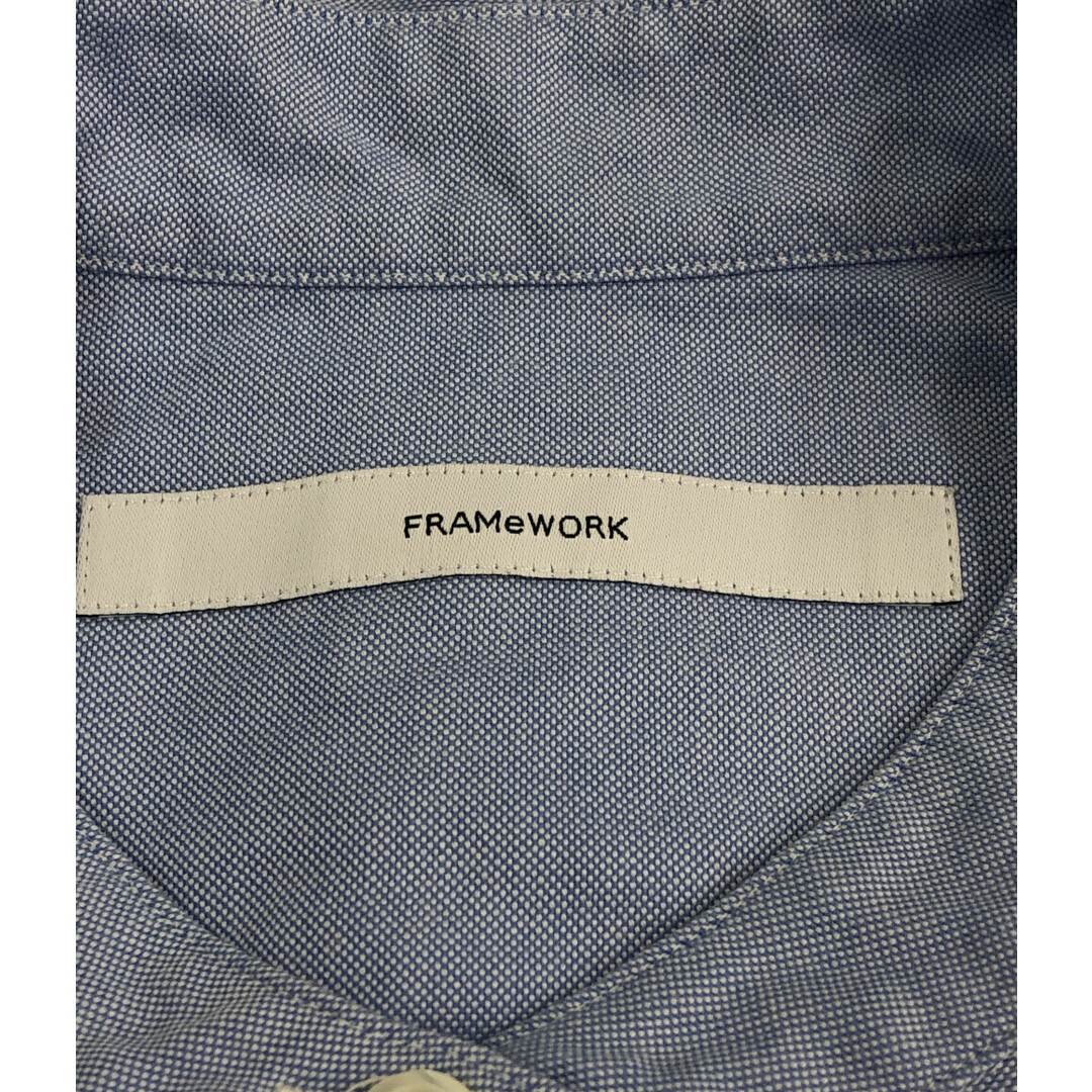 FRAMeWORK(フレームワーク)の美品 フレームワーク FRAMe WORK 半袖ショート丈シャツ レディース レディースのトップス(シャツ/ブラウス(半袖/袖なし))の商品写真