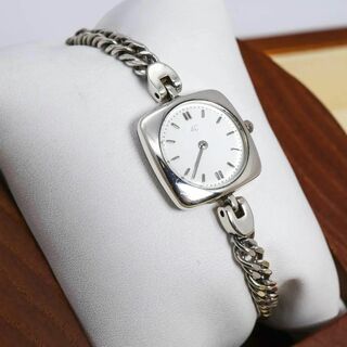 ◆美品 稼働 4℃ 腕時計 SV925 ブレスウォッチ レディース クォーツ j