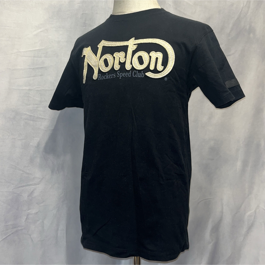 Norton(ノートン)の小次郎様✨Norton ノートン　Tシャツ メンズ　ストリート　刺繍　XL 黒 メンズのトップス(Tシャツ/カットソー(半袖/袖なし))の商品写真