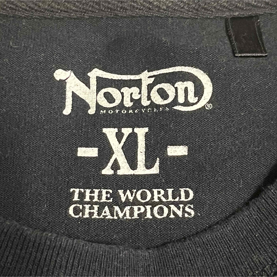 Norton(ノートン)の小次郎様✨Norton ノートン　Tシャツ メンズ　ストリート　刺繍　XL 黒 メンズのトップス(Tシャツ/カットソー(半袖/袖なし))の商品写真