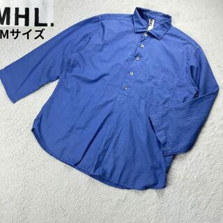 MHL. - MHL/エムエイチエル✨リネン混長袖シャツ ブルー Mサイズ