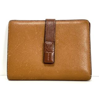 ロエベ(LOEWE)のLOEWE(ロエベ) 2つ折り財布 バーティカルウォレット ミディアム ブラウン×ダークブラウン レザー(財布)