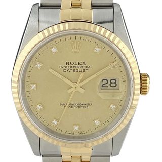 ロレックス(ROLEX)のロレックス デイトジャスト 10Pダイヤ 16233G 自動巻き メンズ 【中古】(腕時計(アナログ))