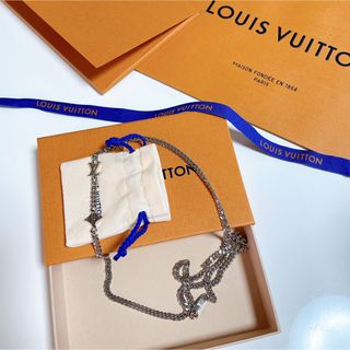 LOUIS VUITTON - 新品未使用 ルイヴィトン メンズ ネックレス モノグラム ロウ LV シルバー