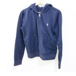 ポロラルフローレン(POLO RALPH LAUREN)のPOLObyRalphLauren(ポロラルフローレン) パーカー サイズM レディース - ネイビー 長袖/ジップアップ(パーカー)