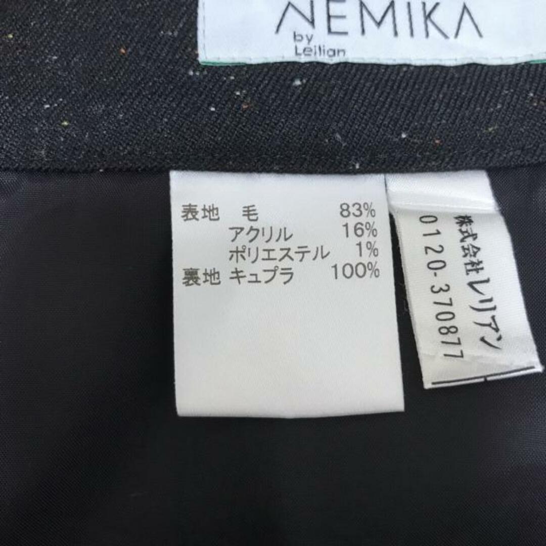 NEMIKA/NEMIKA by Leilian(ネミカ) スカートスーツ サイズ7 S レディース美品  黒×マルチ レディースのフォーマル/ドレス(スーツ)の商品写真