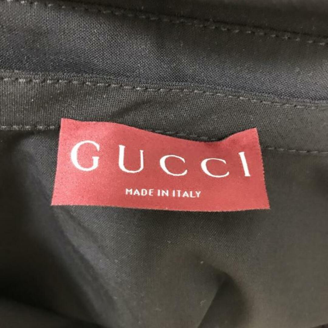 Gucci(グッチ)のGUCCI(グッチ) ワンピース サイズ38 S レディース - 黒 レギュラーカラー/長袖/ロング レディースのワンピース(その他)の商品写真