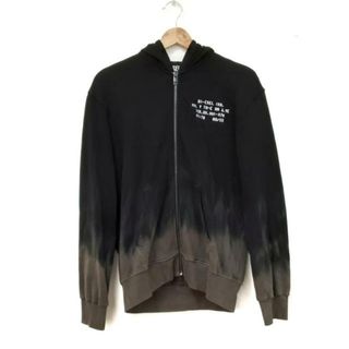 DIESEL - DIESEL(ディーゼル) パーカー メンズ美品  - 黒×ダークグレー 長袖