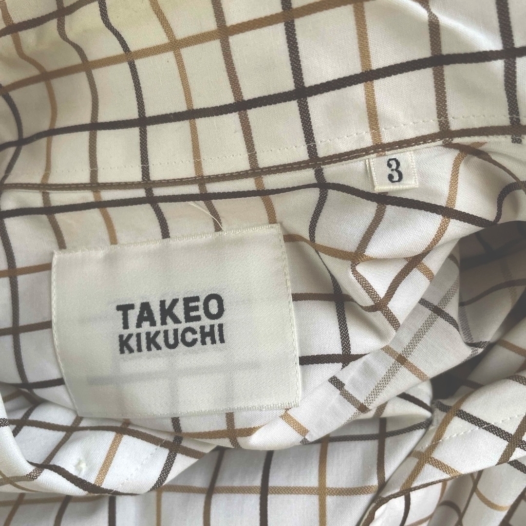TAKEO KIKUCHI(タケオキクチ)のTAKEOKIKUCHIオープン衿シャツ長袖3コットン100% メンズのトップス(シャツ)の商品写真