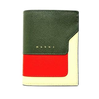 Marni - MARNI(マルニ) 2つ折り財布 - PFMOQ14U13 ダークグリーン×レッド×アイボリー サフィアーノレザー