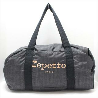 repetto(レペット) ショルダーバッグ - 黒×シルバー ポリエステル×コットン