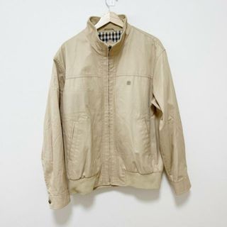 アクアスキュータム(AQUA SCUTUM)のAquascutum(アクアスキュータム) ブルゾン サイズLL メンズ - ベージュ 長袖/ジップアップ/春/秋 綿(ブルゾン)