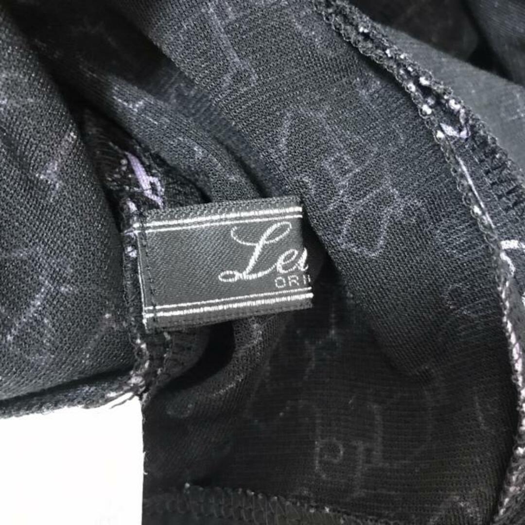 leilian(レリアン)のLeilian(レリアン) ワンピース サイズ9 M レディース 黒×パープル 長袖 レディースのワンピース(その他)の商品写真