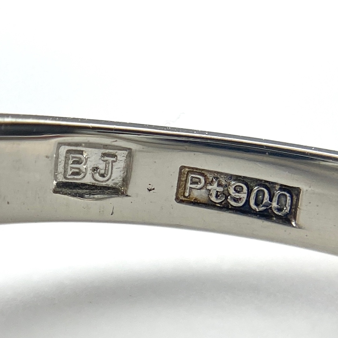 インペリアルトパーズ デザインリング 15号 Pt900 【中古】 レディースのアクセサリー(リング(指輪))の商品写真