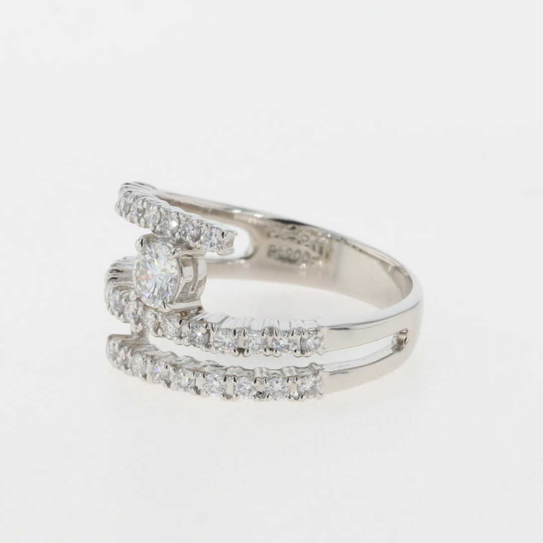 ダイヤモンド デザインリング 15.5号 Pt900 【中古】 レディースのアクセサリー(リング(指輪))の商品写真