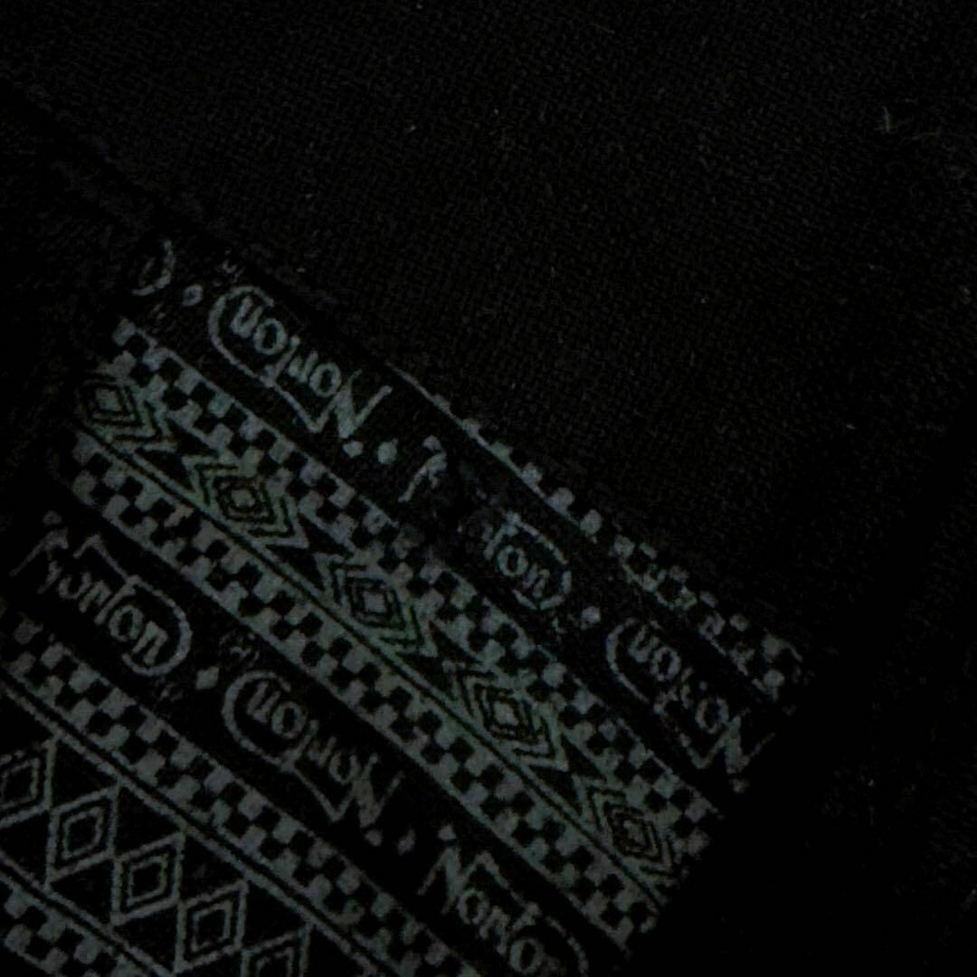 Norton(ノートン)の【ノートン】NORTON 刺繍ロゴ ハーフパンツ バイク 黒ブラック×白ホワイト メンズのパンツ(ショートパンツ)の商品写真