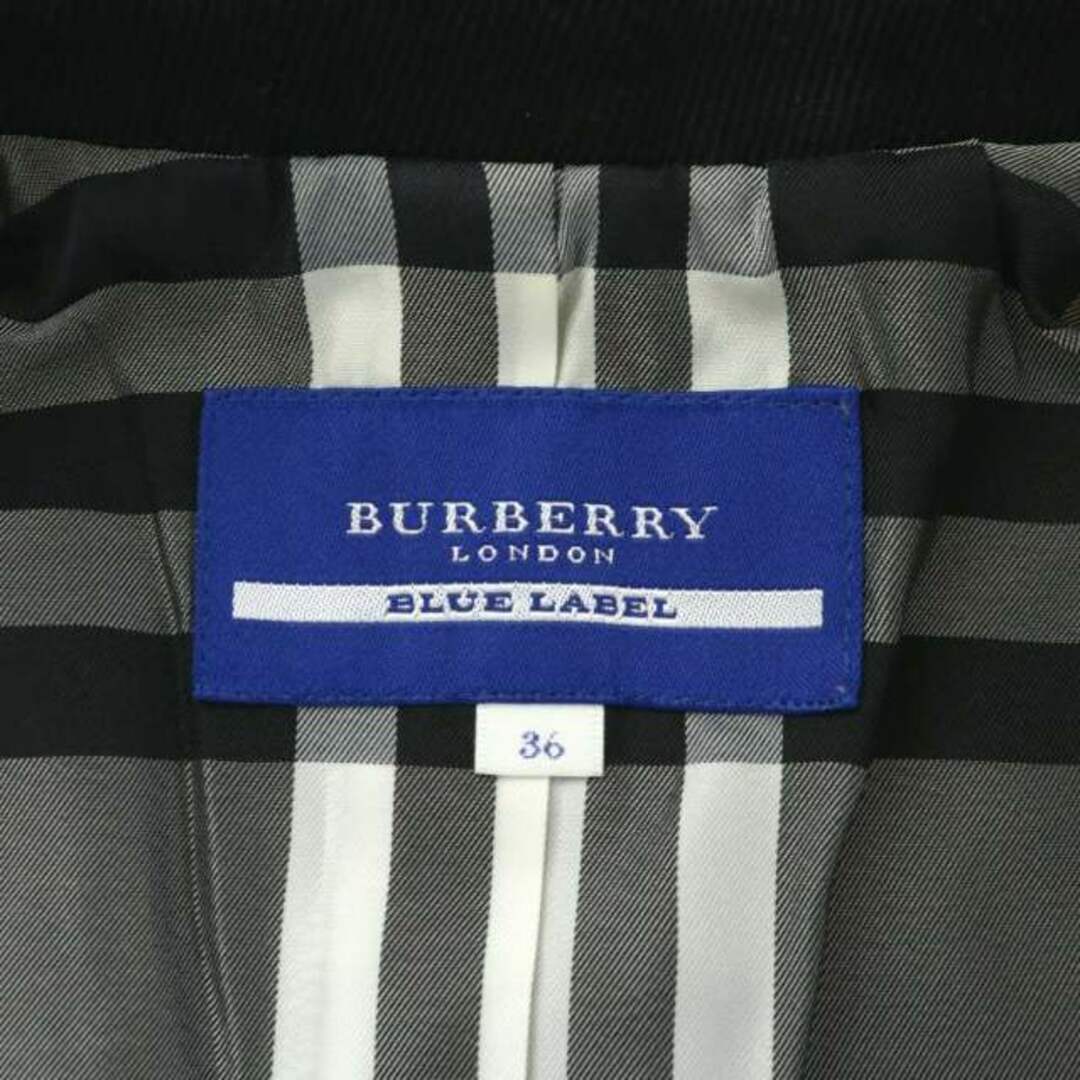 BURBERRY BLUE LABEL(バーバリーブルーレーベル)のバーバリーブルーレーベル テーラードジャケット シングル 3B 36 S 黒 レディースのジャケット/アウター(その他)の商品写真