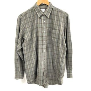 Burberry's(バーバリーズ) 長袖シャツ サイズL メンズ美品  - カーキグレー×パープル×マルチ チェック柄(シャツ)