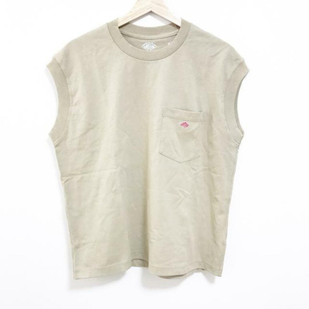 DANTON(ダントン)のDANTON(ダントン) ノースリーブTシャツ サイズ36 S メンズ美品  - カーキ クルーネック メンズのトップス(Tシャツ/カットソー(半袖/袖なし))の商品写真
