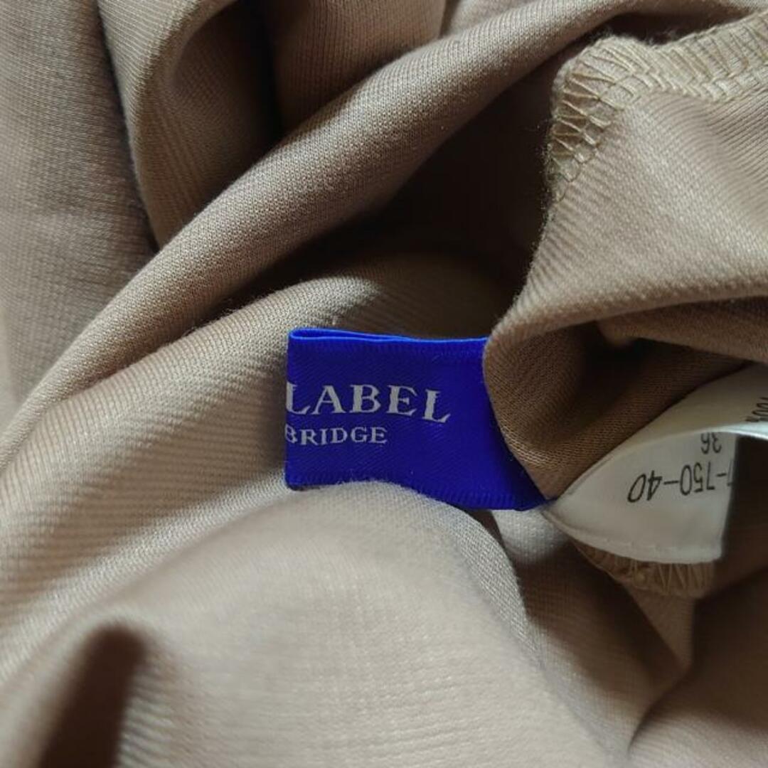 BLUE LABEL CRESTBRIDGE(ブルーレーベルクレストブリッジ)のBLUE LABEL CRESTBRIDGE(ブルーレーベルクレストブリッジ) ワンピース サイズ36 S レディース美品  - ベージュ×アイボリー×黒 ノースリーブ/マキシ丈 綿、ポリエステル レディースのワンピース(その他)の商品写真