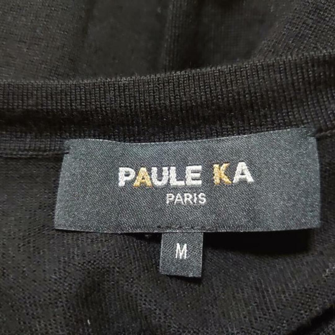 PAULE KA(ポールカ)のPAULEKA(ポールカ) ノースリーブセーター サイズM レディース美品  - 黒 クルーネック ウール レディースのトップス(ニット/セーター)の商品写真