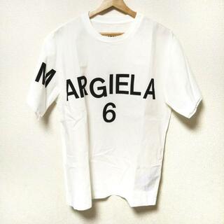 エムエムシックス(MM6)のMM6(エムエムシックス) 半袖Tシャツ サイズ38 L レディース美品  - 白×黒 クルーネック/MARGELA(Tシャツ(半袖/袖なし))