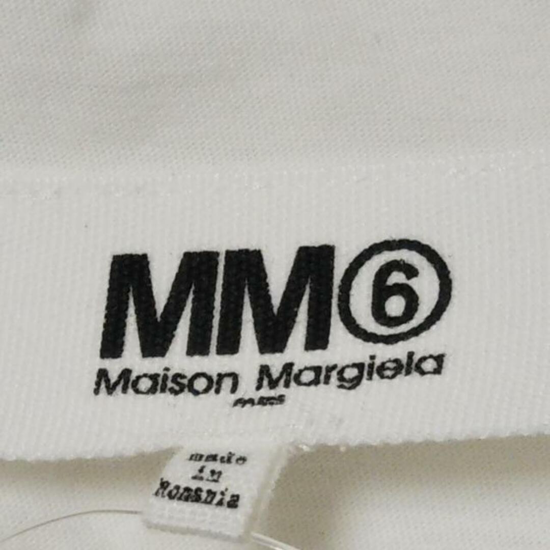 MM6(エムエムシックス)のMM6(エムエムシックス) 半袖Tシャツ サイズS レディース - 白×黒 クルーネック レディースのトップス(Tシャツ(半袖/袖なし))の商品写真