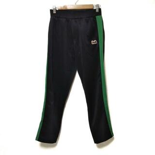 MARNI(マルニ) パンツ サイズ12 L レディース美品  - 黒×グリーン フルレングス/ウエストゴム