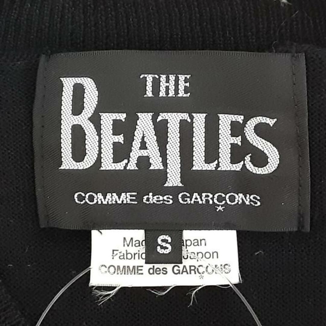 COMME des GARCONS(コムデギャルソン)のCOMMEdesGARCONS(コムデギャルソン) 長袖セーター サイズS メンズ美品  - 黒×ライトグリーン Vネック/リンゴ/THE BEATLES メンズのトップス(ニット/セーター)の商品写真