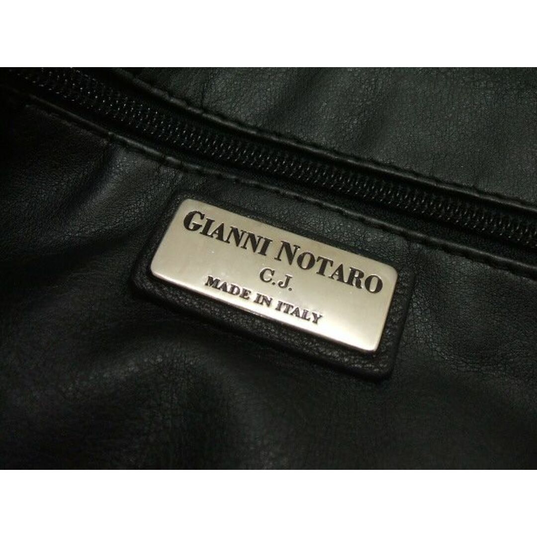 GIANNI NOTARO イタリア製 レオパード レザー ショルダーバッグ ブラウン　ブラック レディース ジャンニノターロ【中古】1-1124A∞ レディースのバッグ(ショルダーバッグ)の商品写真
