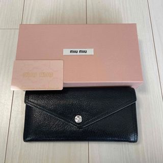 miumiu - miumiu 長財布　ブラック