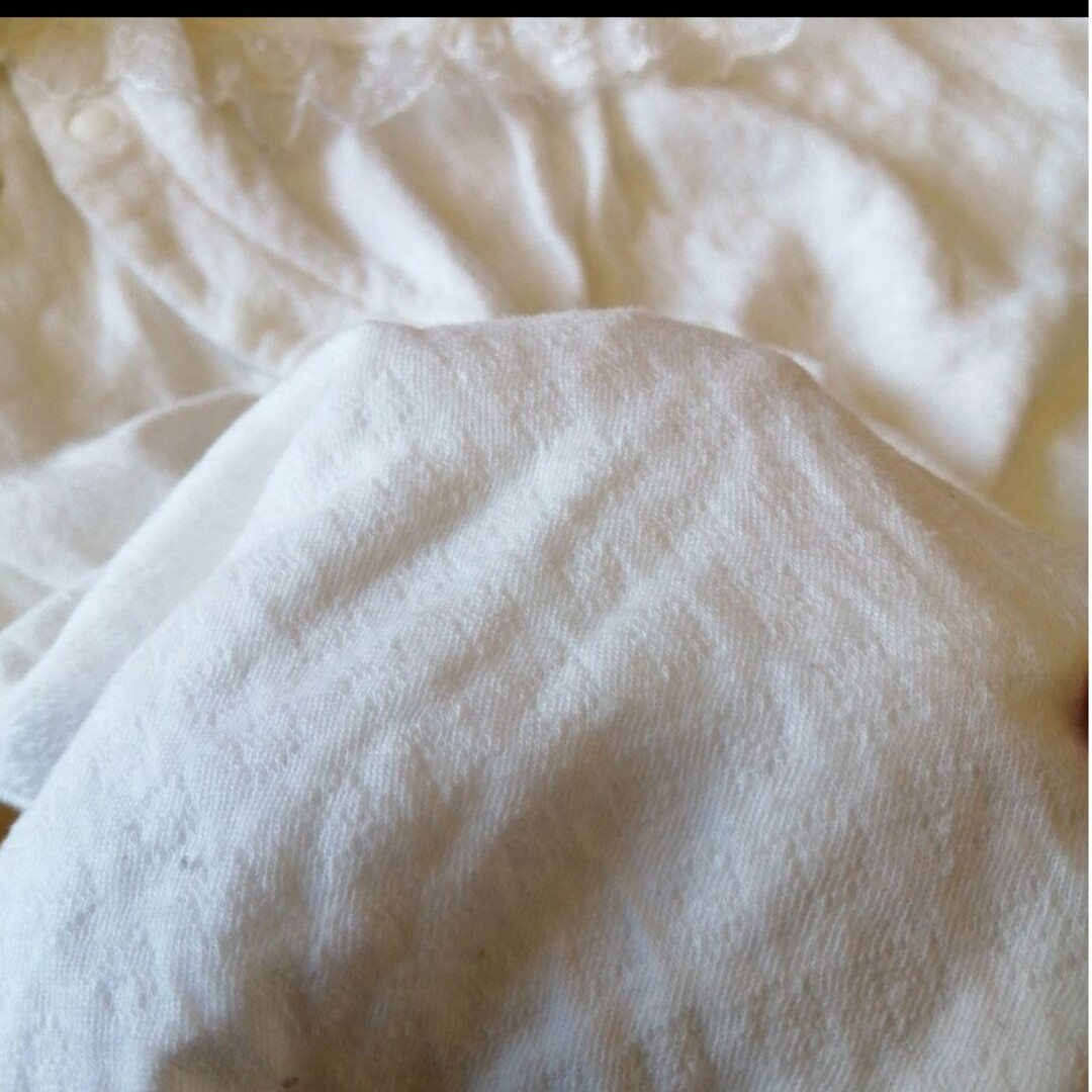 ベビー　2way 白　ロンパース　50〜70cm キッズ/ベビー/マタニティのベビー服(~85cm)(ロンパース)の商品写真