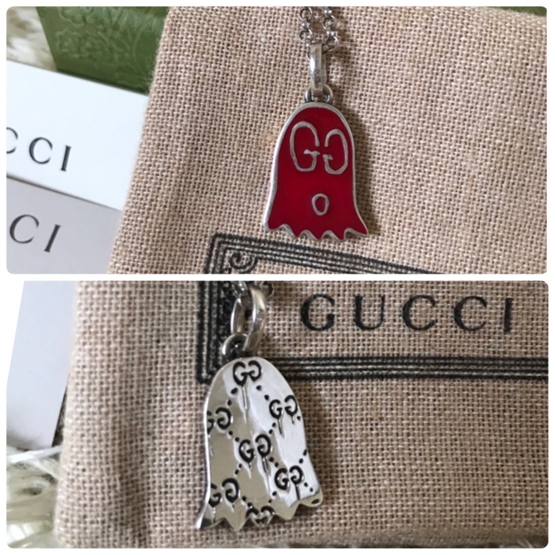 Gucci(グッチ)のグッチ❣️ネックレス　グッチゴースト　シルバー925  箱保存袋付き　GUCCI レディースのアクセサリー(ネックレス)の商品写真