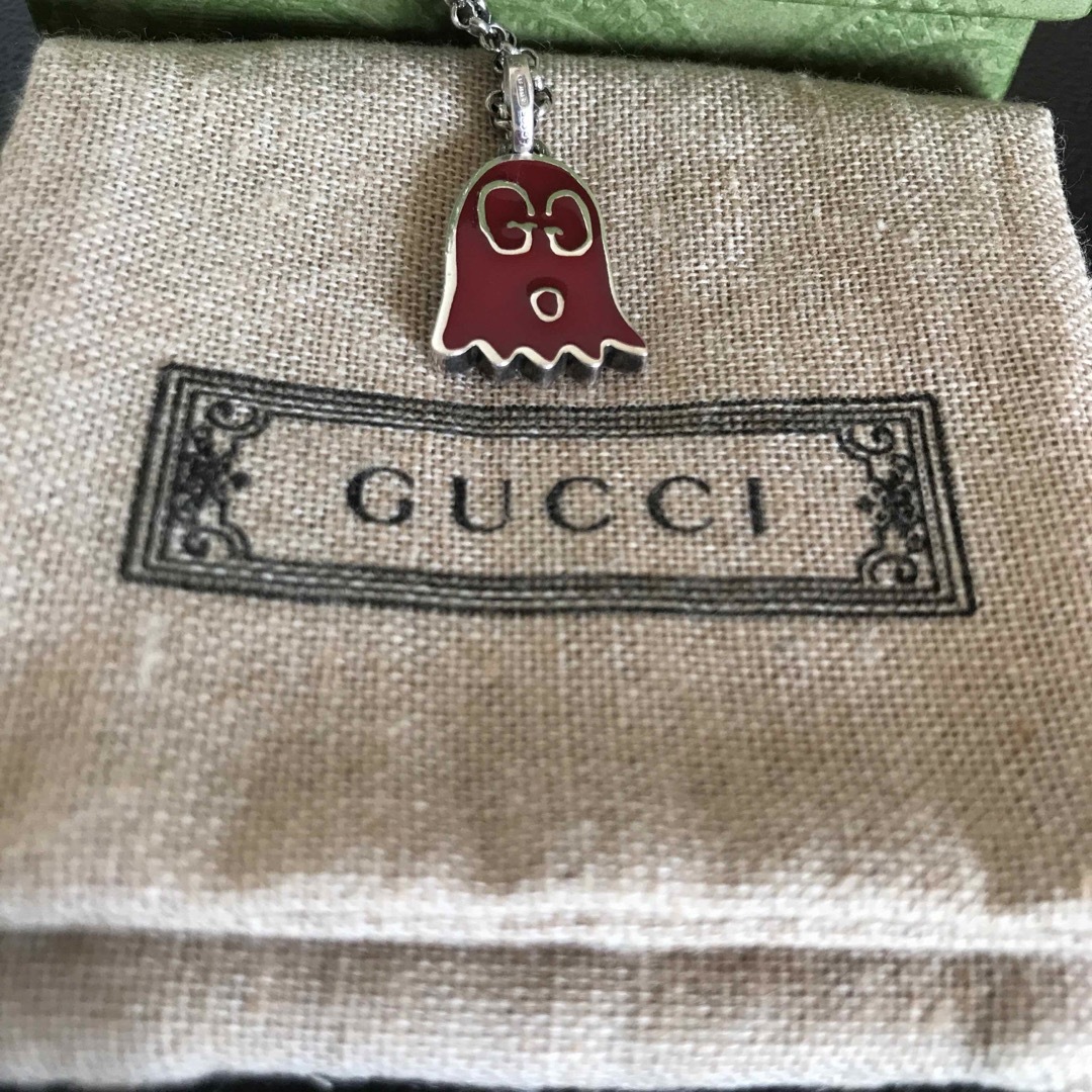 Gucci(グッチ)のグッチ❣️ネックレス　グッチゴースト　シルバー925  箱保存袋付き　GUCCI レディースのアクセサリー(ネックレス)の商品写真