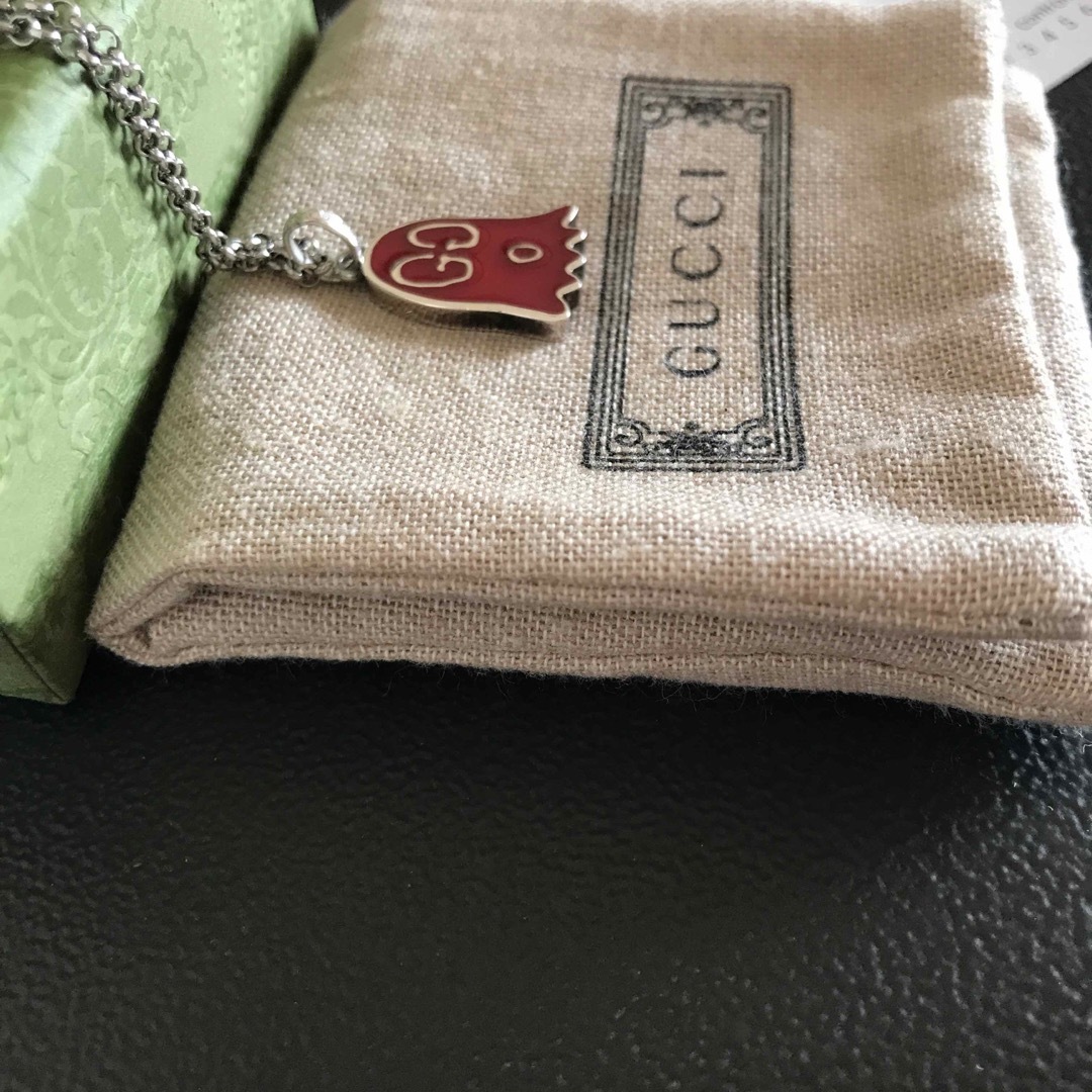 Gucci(グッチ)のグッチ❣️ネックレス　グッチゴースト　シルバー925  箱保存袋付き　GUCCI レディースのアクセサリー(ネックレス)の商品写真